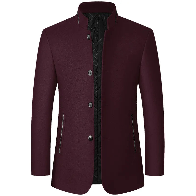 Men's Winter Jacket Wool Blend Warm