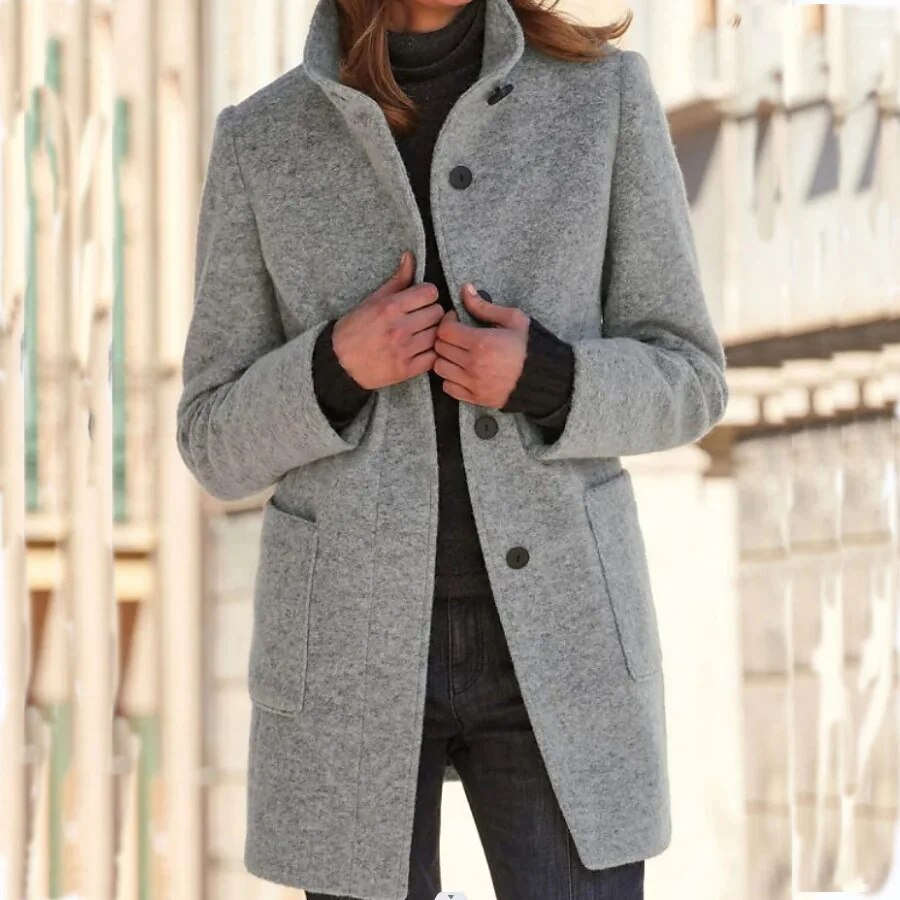 Stylisher Wollwintermantel - IdealeKleiden