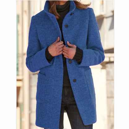 Elegant Women's Coat Wool Tailored