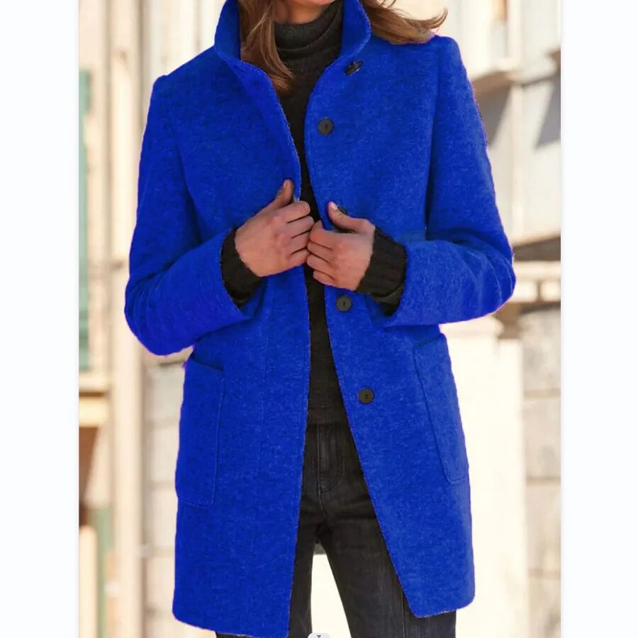 Elegant Women's Coat Wool Tailored