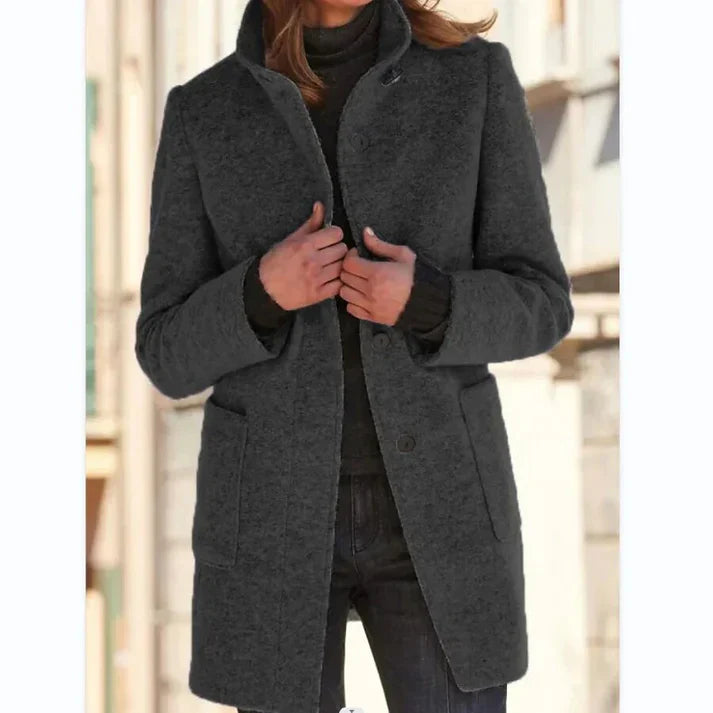 Elegant Wool Coat for Women, Classic Design