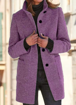 Elegant Women's Coat Wool Tailored