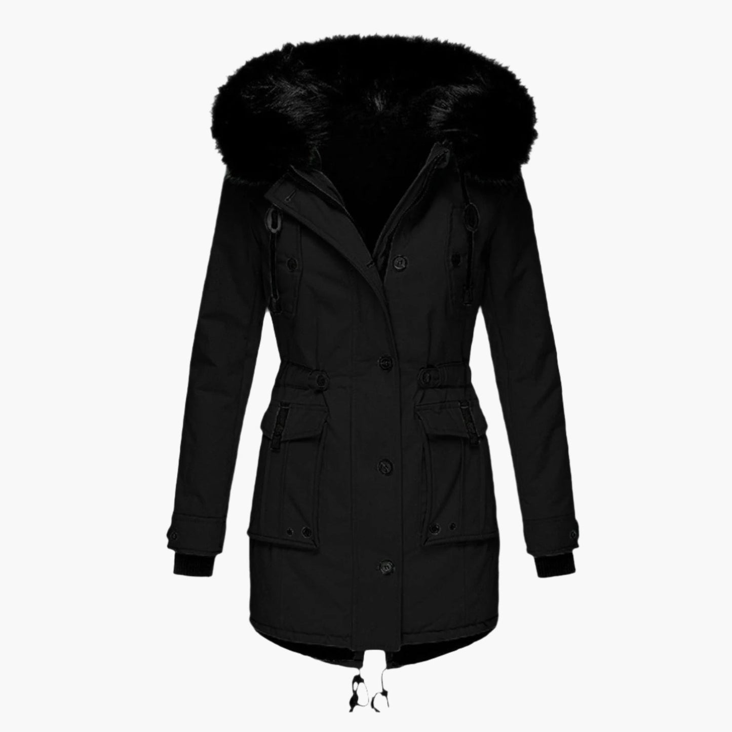 Women's Long Winter Jacket Hooded Warm and Comfortable