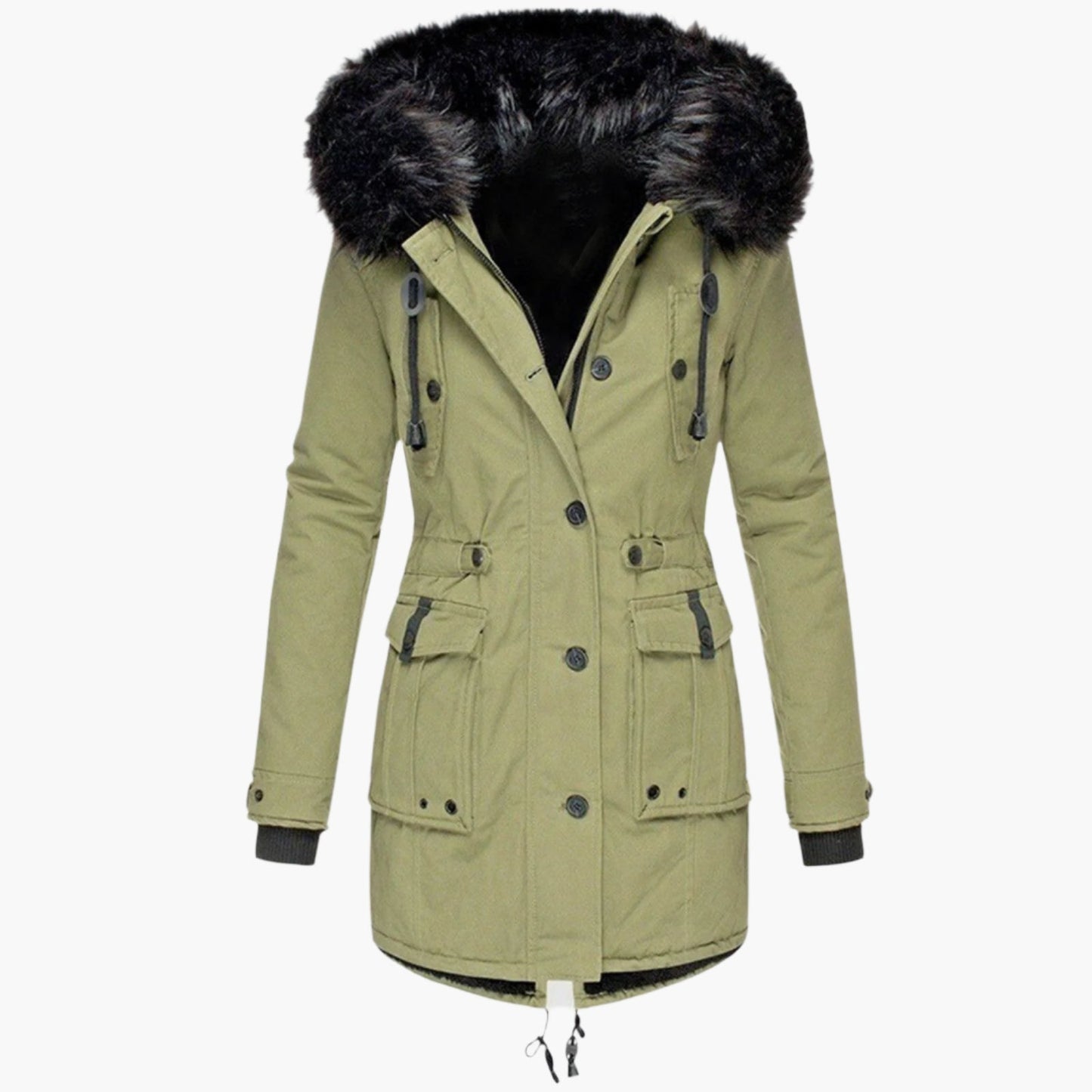 Women's Long Winter Jacket Hooded Warm and Comfortable