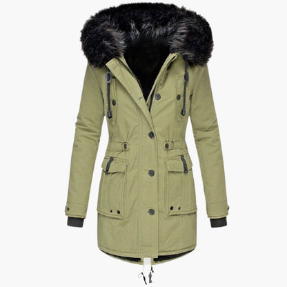 Women's Long Winter Jacket Hooded Warm and Comfortable