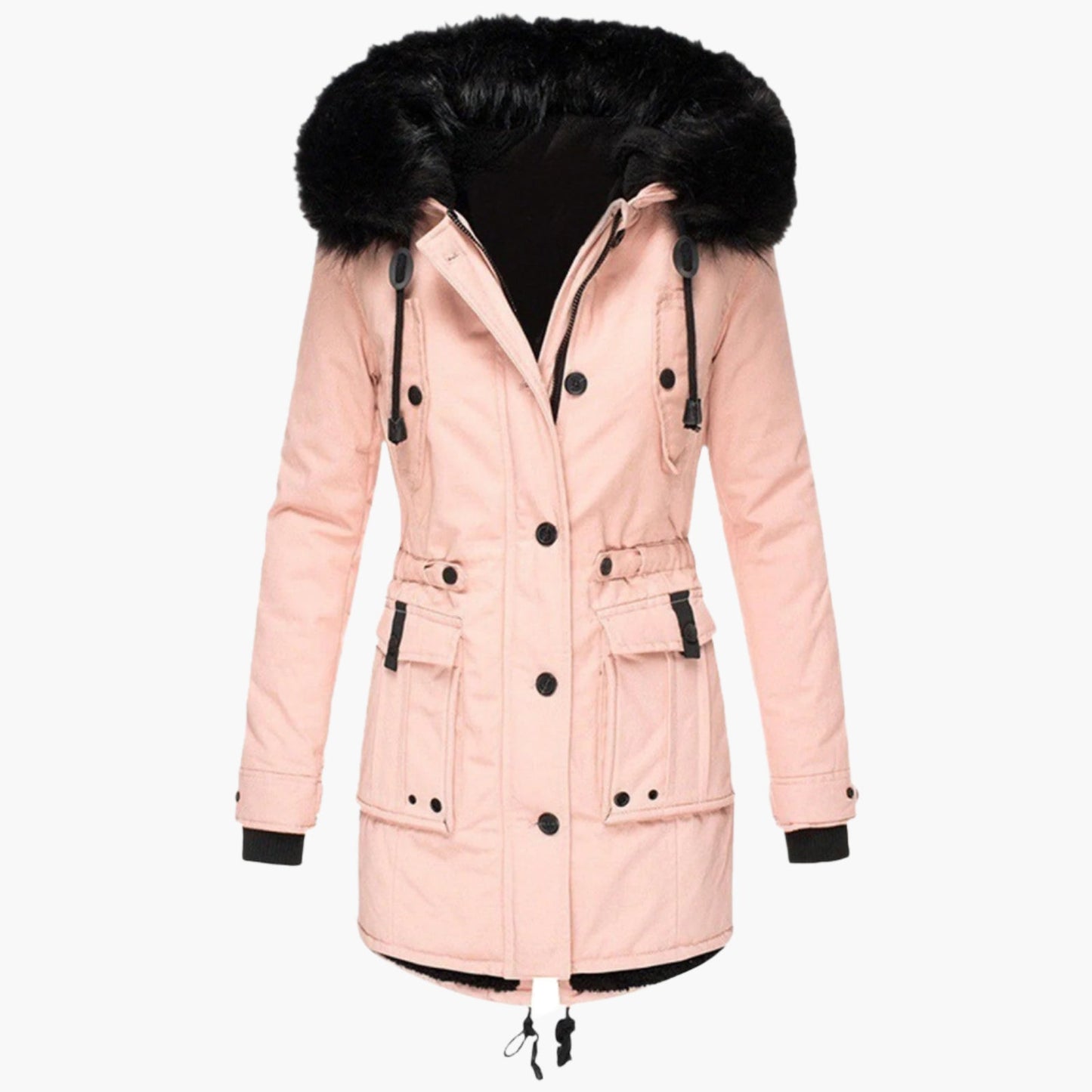 Women's Long Winter Jacket Hooded Warm and Comfortable