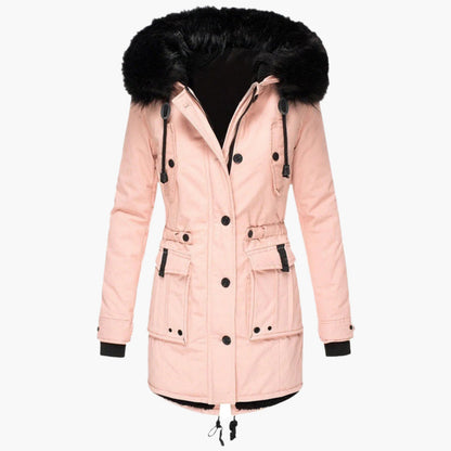 Women's Long Winter Jacket Hooded Warm and Comfortable