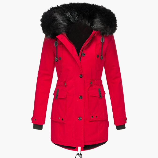 Women's Long Winter Jacket Hooded Warm and Comfortable