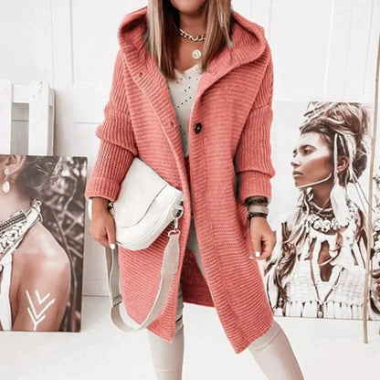 Cozy hooded cardigan Loose fit