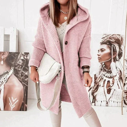 Cozy hooded cardigan Loose fit