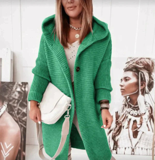 Cozy hooded cardigan Loose fit