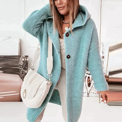 Cozy hooded cardigan Loose fit