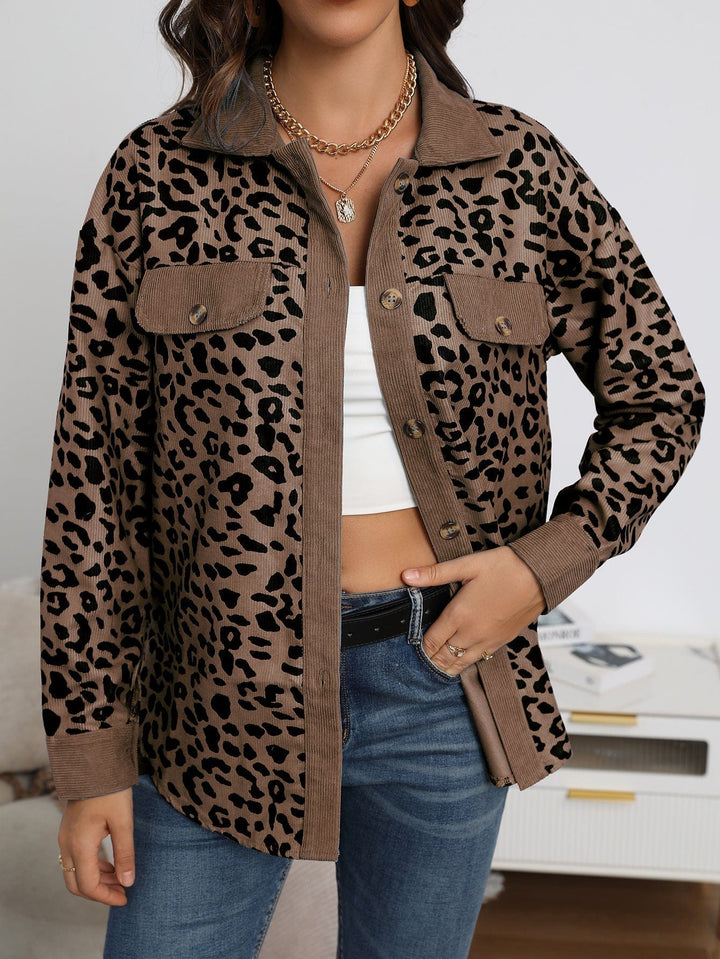 Women's Transitional Jacket Leopard Print Stylish