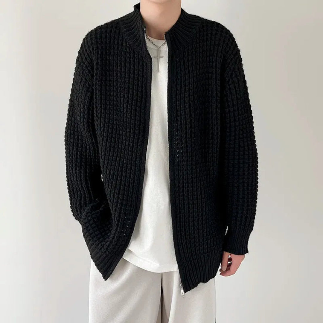 Men's parka stand-up collar zipper