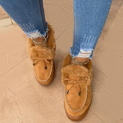 Frauen Stiefel Warm Fell gefüttert Winterkomfort - IdealeKleiden