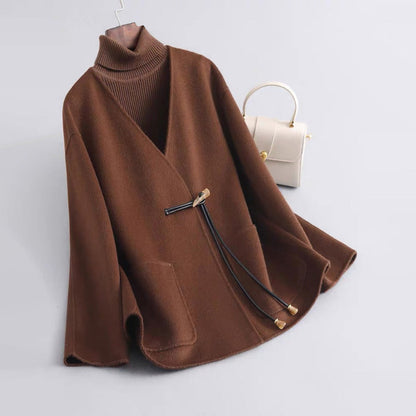 Stylish Women's Coat Soft Wool