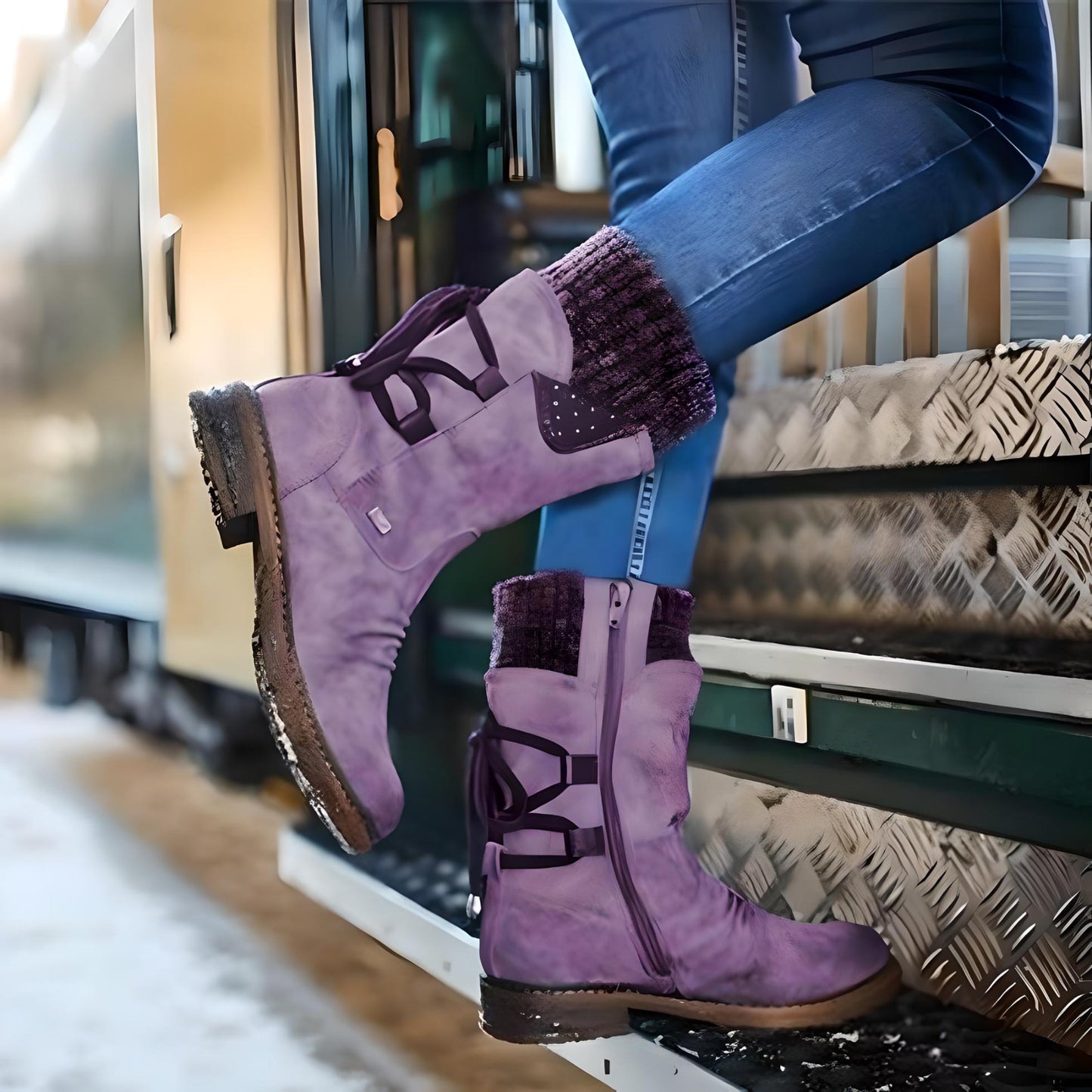 Women's Warm Winter Boots Laces
