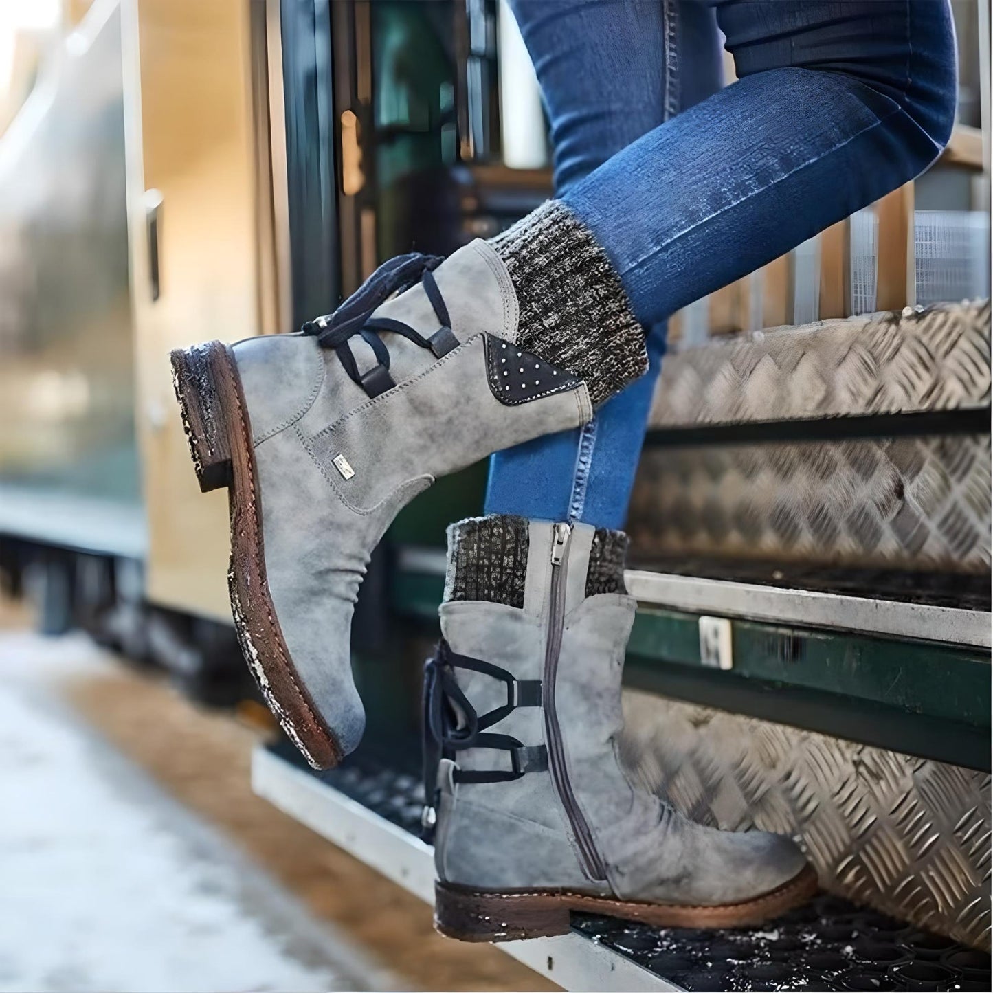 Women's Warm Winter Boots Laces