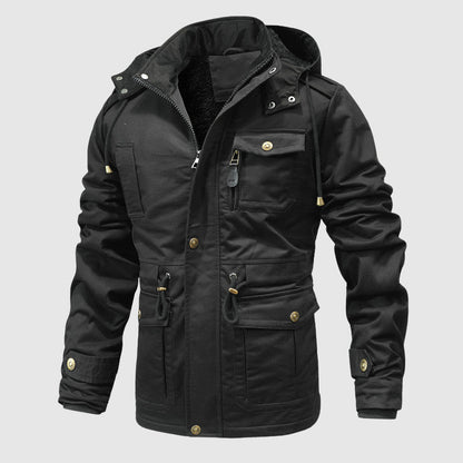 Practical outdoor jacket made of cotton