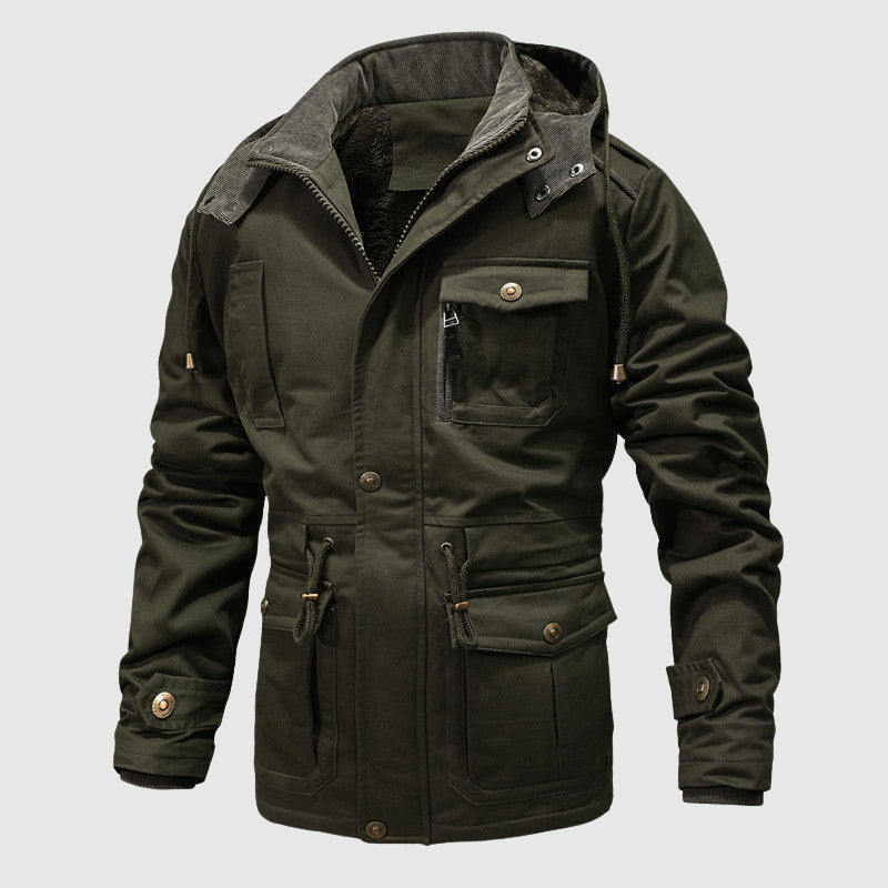 Practical outdoor jacket made of cotton