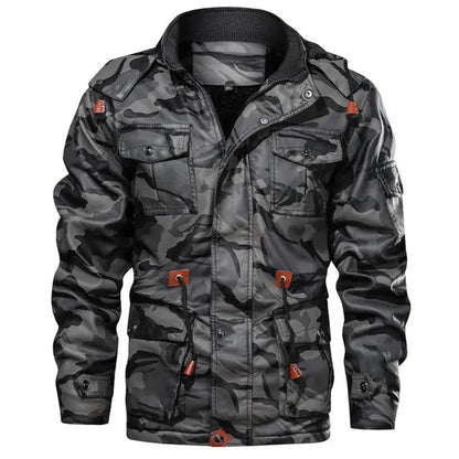 Herren Winterparka Warm Fellgefüttert Outdoor - IdealeKleiden