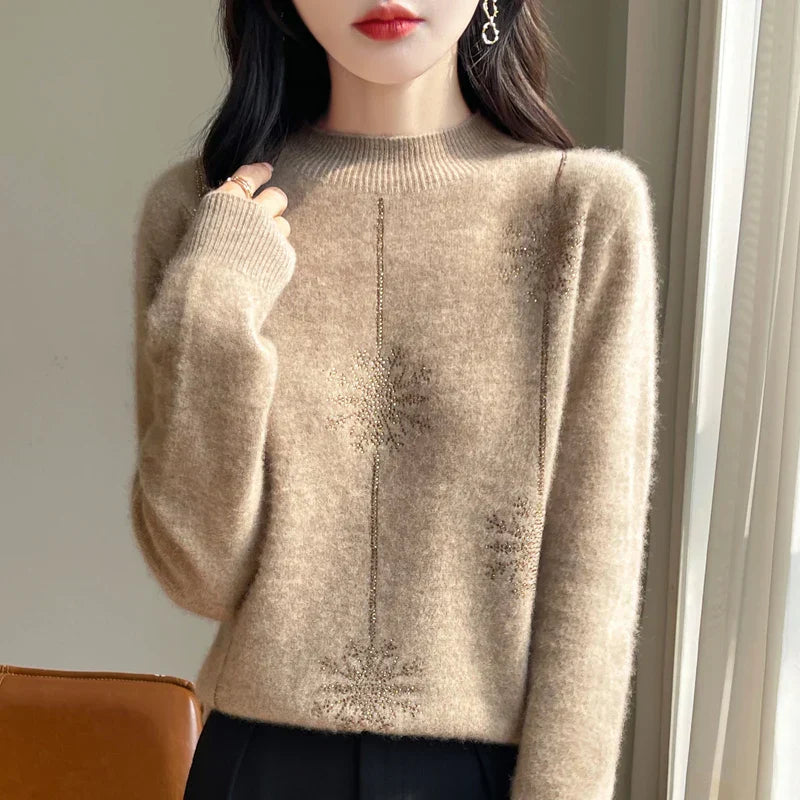 Damen Pullover Weich Warm Winter