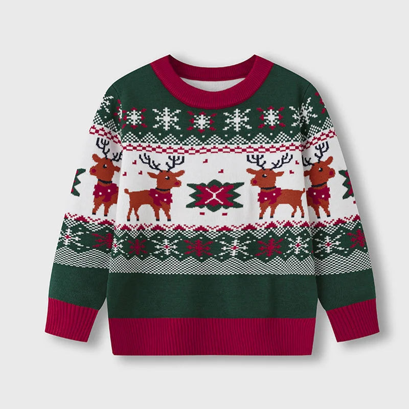 Kinder-Pullover Hirsch-Design Weich & Warm
