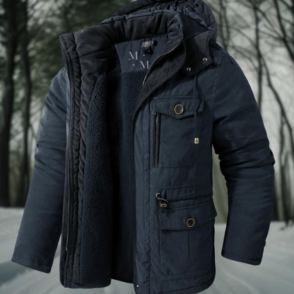 Men's Winter Parka with Hood - Warm Men's Jacket