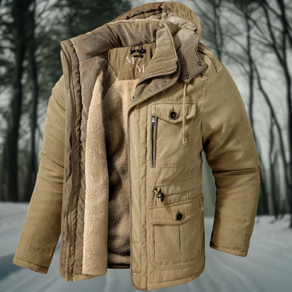 Men's Winter Parka with Hood - Warm Men's Jacket