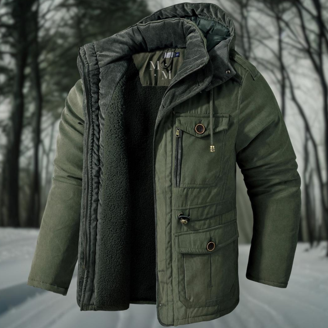 Men's Winter Parka with Hood - Warm Men's Jacket