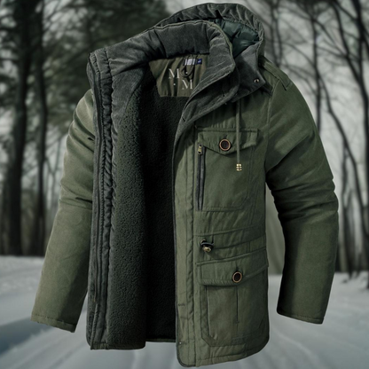 Men's Winter Parka with Hood - Warm Men's Jacket