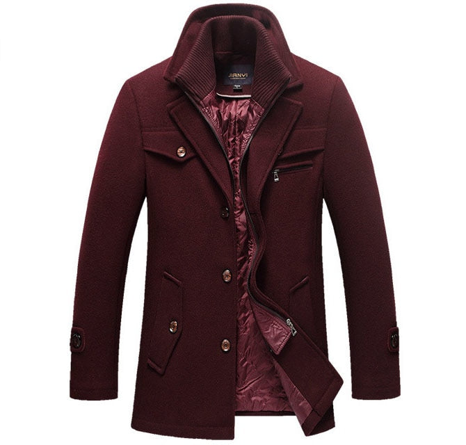 Herren Wolljacke Klassisch Elegant
