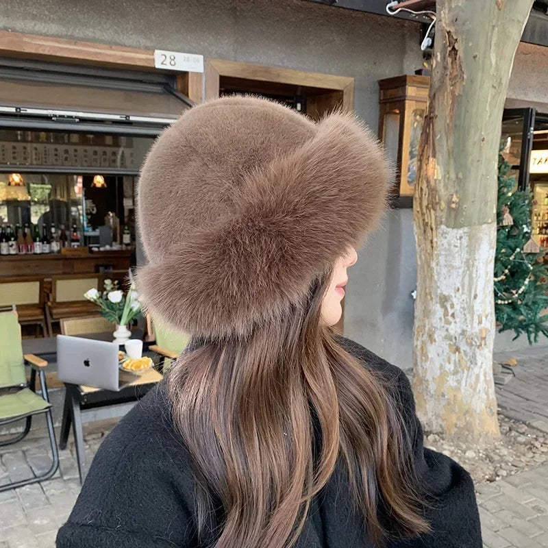 Women's Winter Hat Faux Fur Warm Elegant