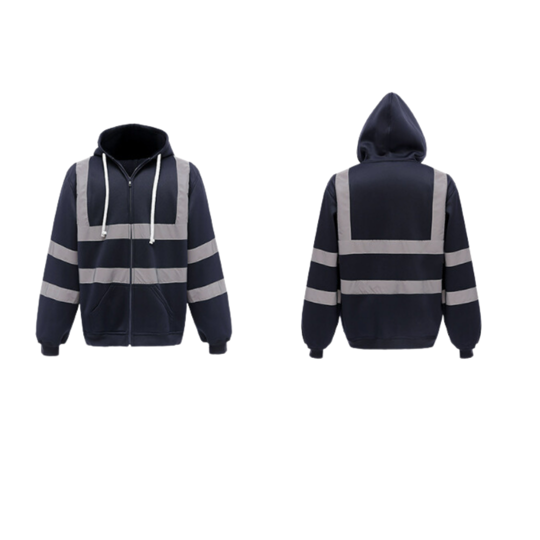 Men's Reflective Safety Jacket with Hood