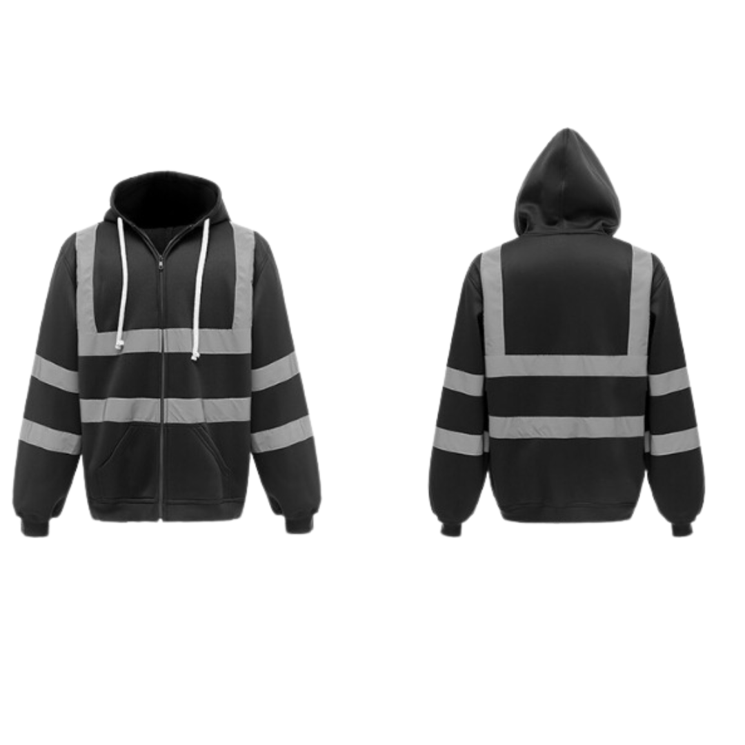 Men's Reflective Safety Jacket with Hood