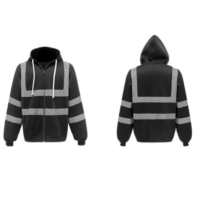 Men's Reflective Safety Jacket with Hood