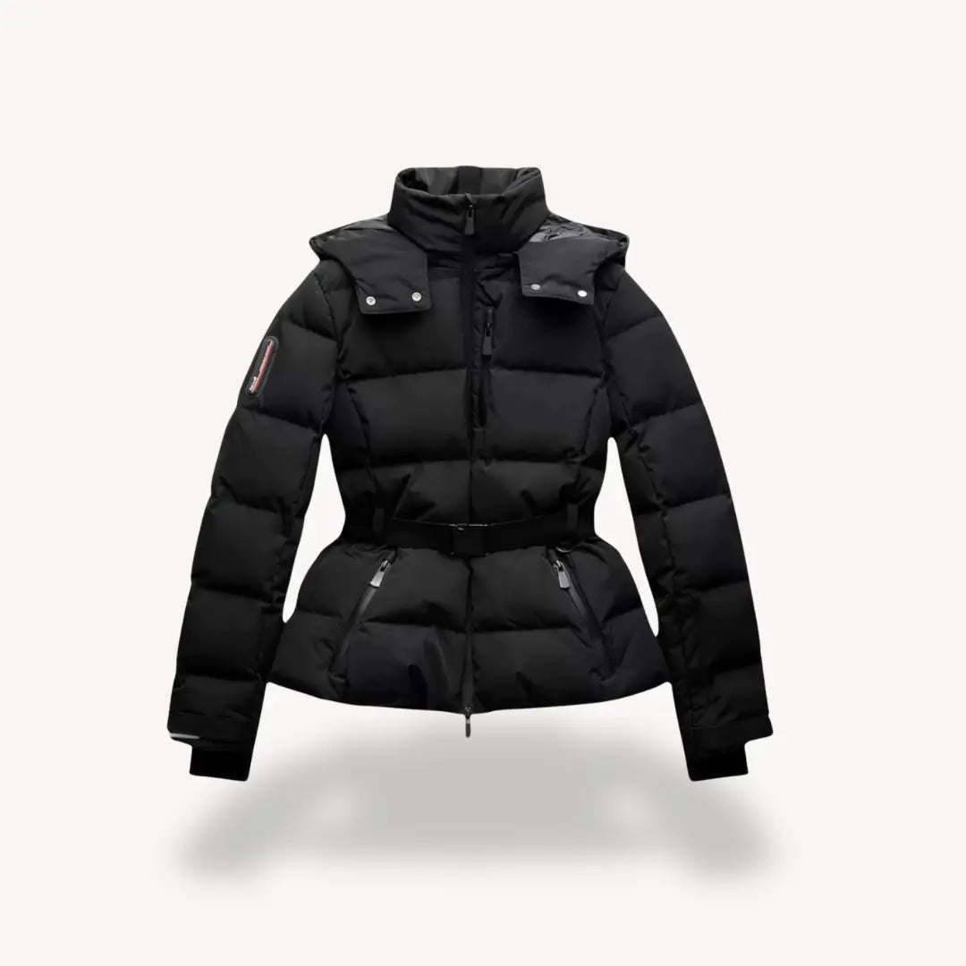 Elegant Quilted Women's Jacket with Belt