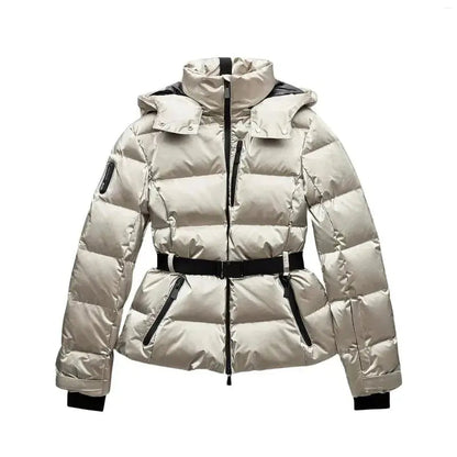 Elegant Quilted Women's Jacket with Belt