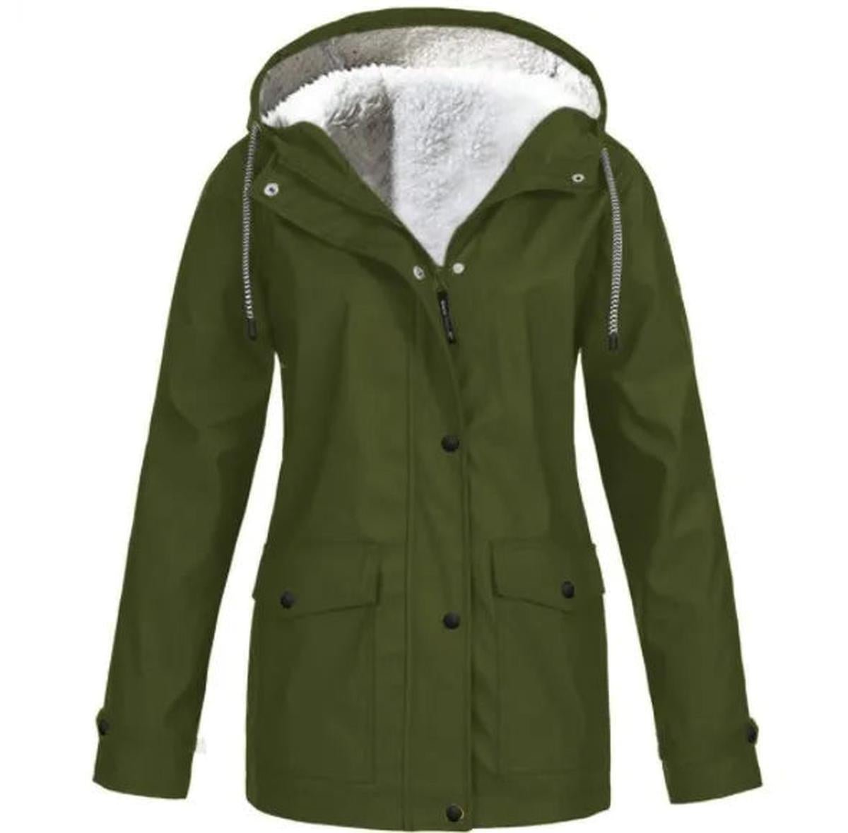 Warm Fleece Jacket Women Outdoor Hooded