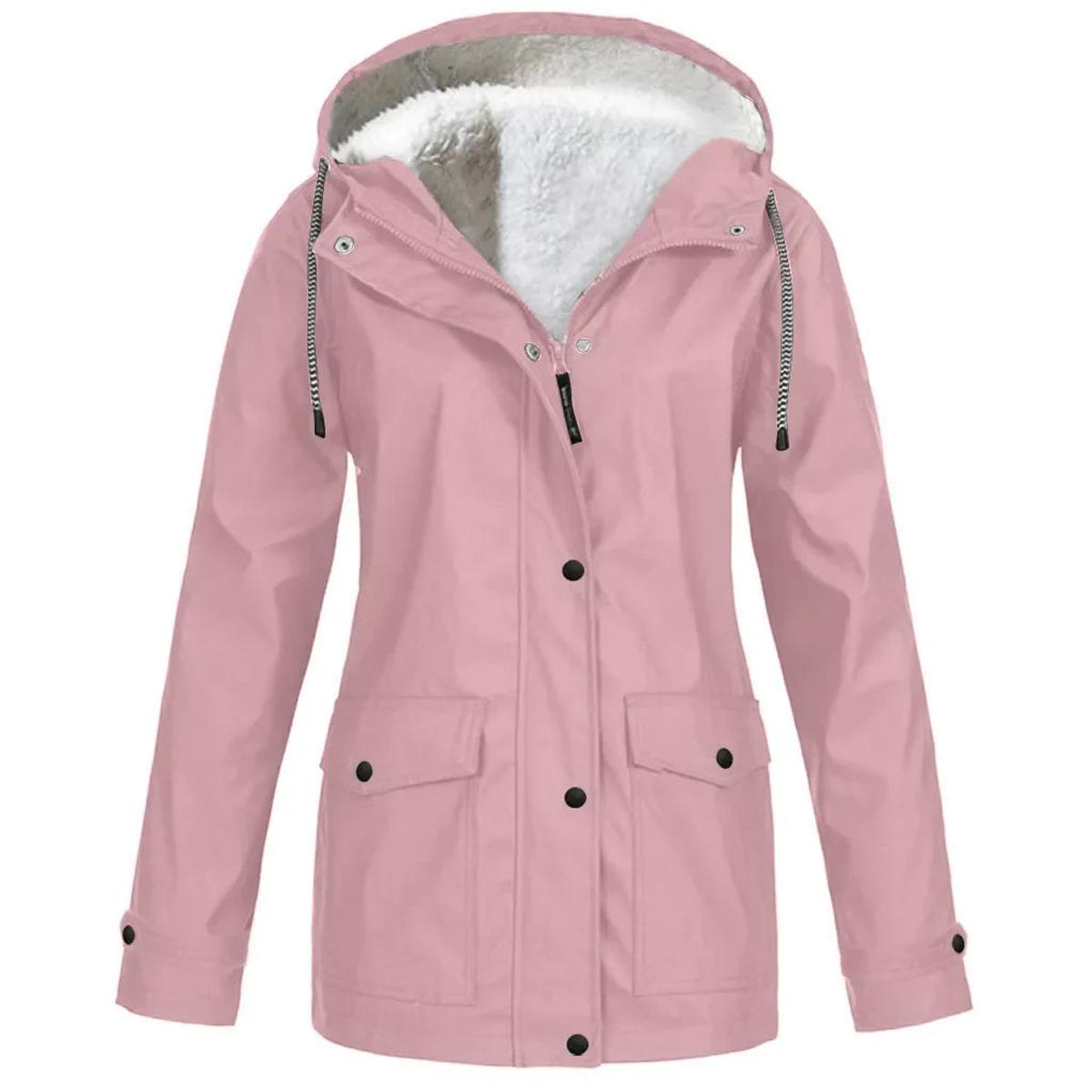 Warm Fleece Jacket Women Outdoor Hooded