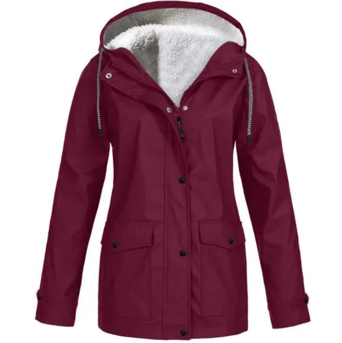 Warm Fleece Jacket Women Outdoor Hooded