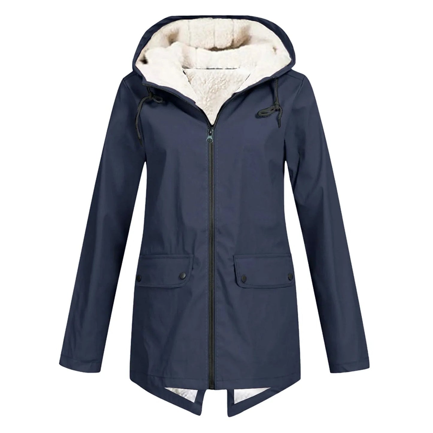 Women's Waterproof Warm Jacket with Hood and Fleece Lining