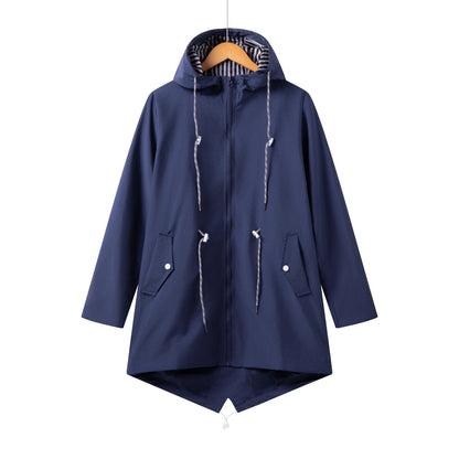 Waterproof Women's Long Hooded Jacket