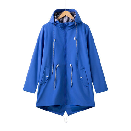 Waterproof Women's Long Hooded Jacket