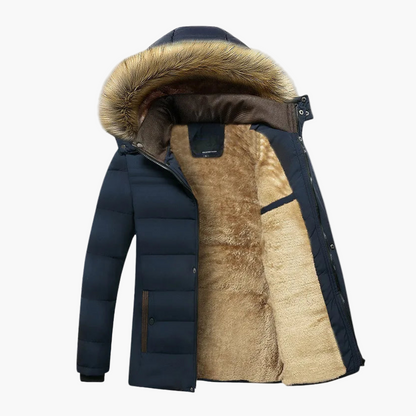 Men's Robust Winter Parka Hood Faux Fur Lining