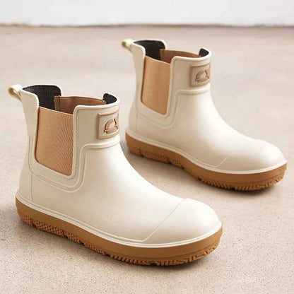 Wasserdichte Regenstiefel Damen Elegant Mittelzylinder Design