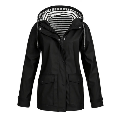 Wasserdichte Regenjacke Damen Elegant Mid-Length - IdealeKleiden