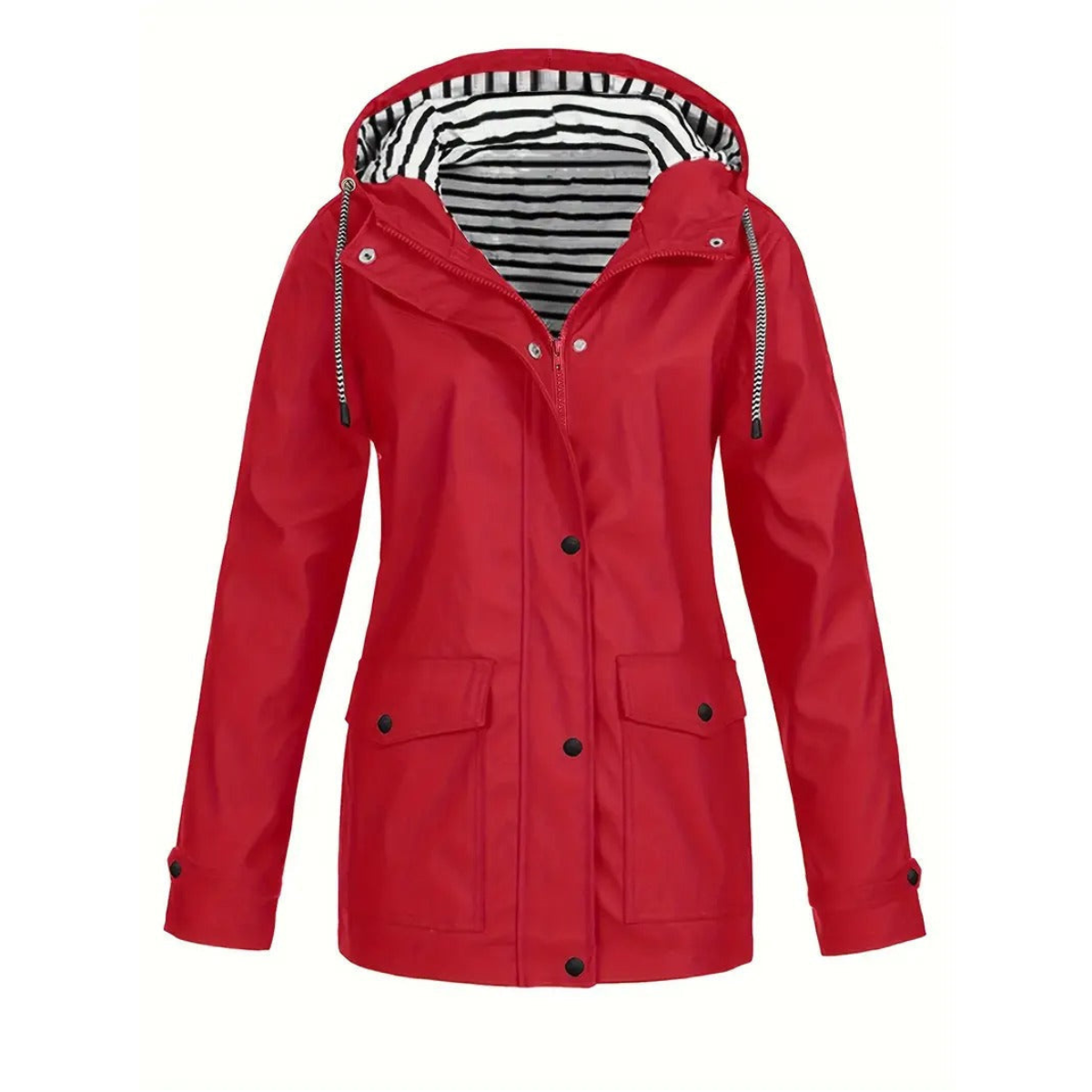Wasserdichte Regenjacke Damen Elegant Mid-Length