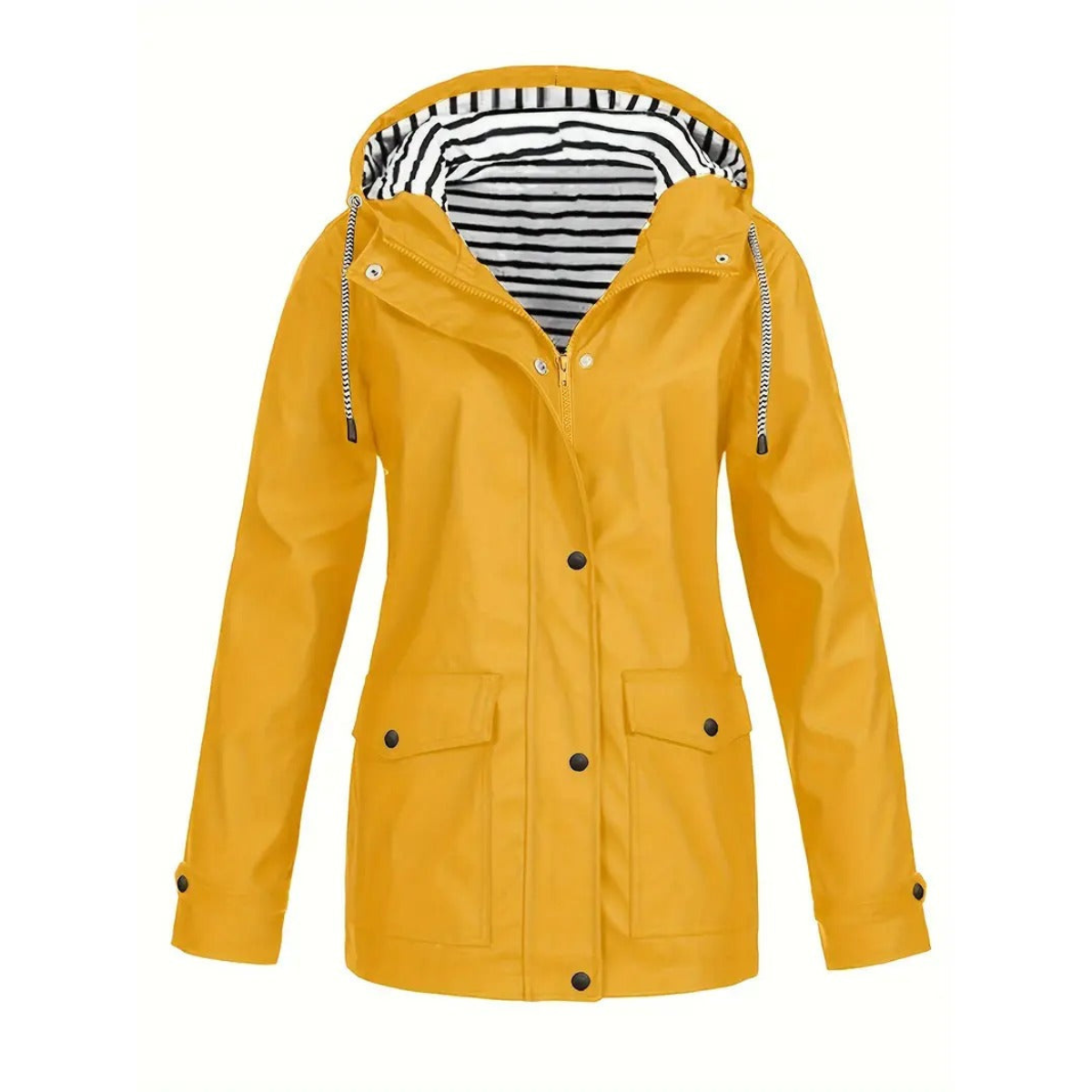 Wasserdichte Regenjacke Damen Elegant Mid-Length