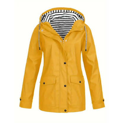 Wasserdichte Regenjacke Damen Elegant Mid-Length